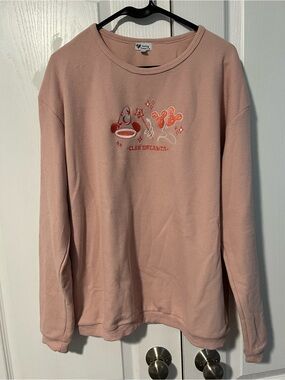 Cozy Pink Disney Waffle-Knit Sweater